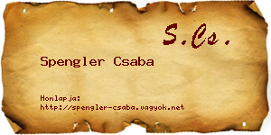 Spengler Csaba névjegykártya